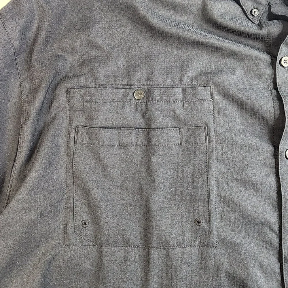 Columbia PFG Bahama Shirt Mens 5XT Tall Black Short Sleeve Vented Omni Shade - Picture 4 of 14